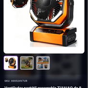 Ventilador recargable 8 pulgadas - Img 56809172