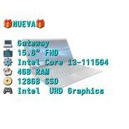 LAPTOP 🎁NUEVA🎁📦CAJA, Gateway (GWNC31514-BK), 15.6" FHD IPS Antireflejo, Intel Core i3-1115G4, 4GB RAM, 128GB SSD - Img 54203860
