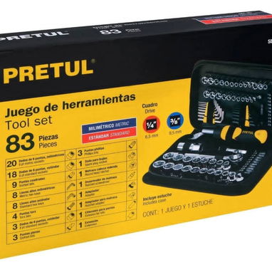Juego De 83 Herramientas Para Mecánico Pretul Set-85. - 3/3