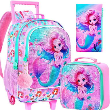 Sets de mochilas de rueditas, lonchera y cartuchera - 7/8