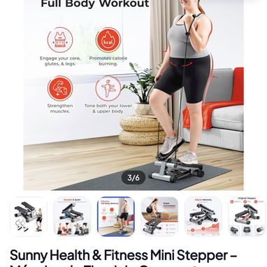 Mini Stepper Sunny Health & Fitness 🔥 - ¡Entrenador Compacto! - Img 127541839