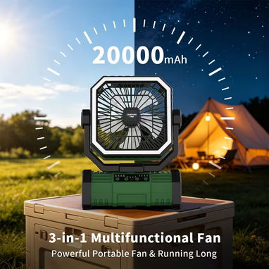 Ventilador Recargable 20000mah con BT para musica - 3/6