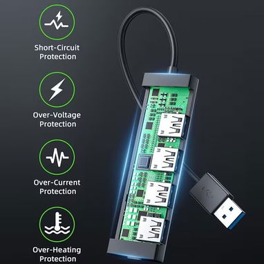 🔌 Hub USB 3.0 Ultra Delgado – 4 Puertos USB-A ⚡ - 5/5