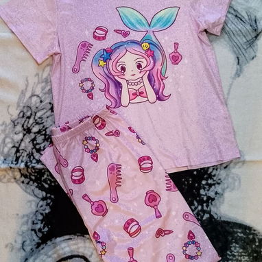 Pijamas azul y rosa talla S - Img 92399264