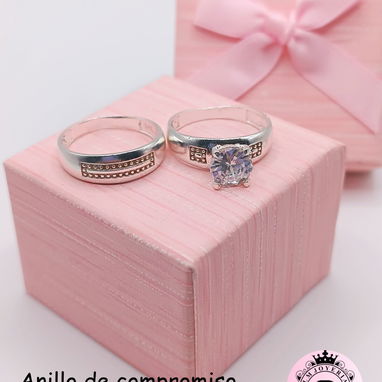 Anillos de compromiso de plata calidad garantizada - 5/9