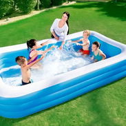 🔹Piscina inflable rectangular 🔸 Incluye bomba de aire 💲90 usd - Img 51270255