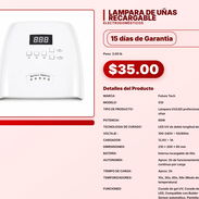 LAMPARA DE UÑAS RECARGABLE . - Img 57564661