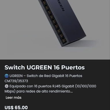 Switch de 5 a 16 puertos nuevo en caja sellado mas garantia somos tieda fisica. 54741004 - Img 97597611