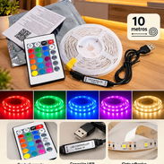 Tira de luces LED RGB de 10 metros con control remoto US$27.00 - Img 58442553