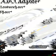 Adaptador de alta velocidad 4 en 1, Convertidor de tarjeta de red USB RJ45 a 100Mbps,llamar 78605934. - Img 47667065