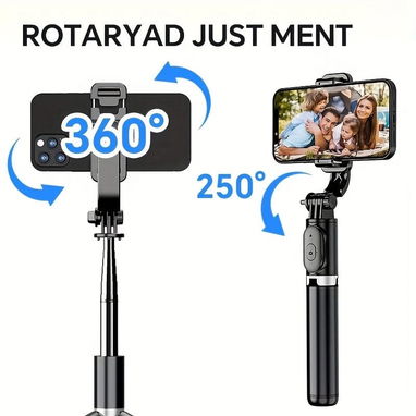 Trípode y Selfie Stick 2 en 1 con Control Remoto Bluetooth - Img 108220616