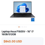 Vendo laptop Laptop Asus F1605V – 16” i7 16GB/512GB nueva en caja con garantia - Img 58233181
