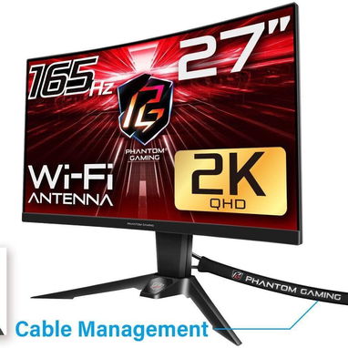 ¡Juega como un profesional con el ASRock PG27Q15R2A! Curvo de 27 Pulg 🎮🖥️ Nuevo en Caja - Img 89358934