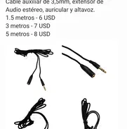 Extensores de cable auxiliar minijack 3.5mm de varios tamaños - Img 49518099
