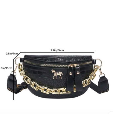 Cartera o Bolso negro con asa y cadena - Img 96449676