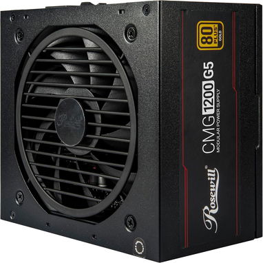 fuente Rosewill CMG5 1200W de alimentación modular completa 80+ Gold, conector PCIe 5.0 600W 12V-2x6 - 2/9