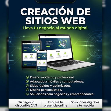 Sitio Web Profesional para tu Negocio Creación de páginas web, tiendas online y sistemas digitales personalizados - Img 124664718