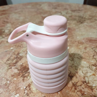 Botella de agua plegable silicona rosa - Img 116190478