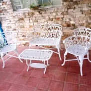 Juegos de terraza de sofá con butacas y mesa de centro - Img 45574102