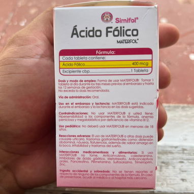 ACIDO FOLICO 180 TABLETAS - 2/2