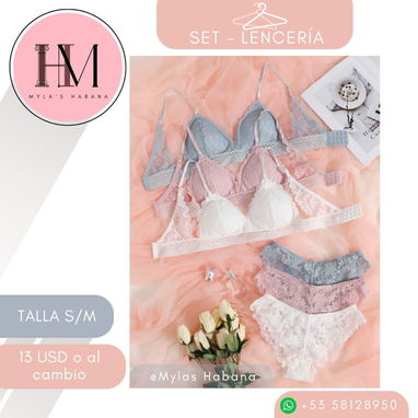 Conjunto de sujetador y blumer - 3/4