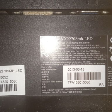 vendo monitor de 22'' ojo tiene jodió el display y el HDMI - 2/2