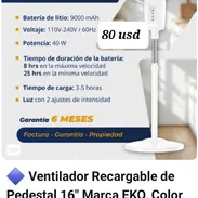Ventilador Recargable De Pedestal - Img 55777238