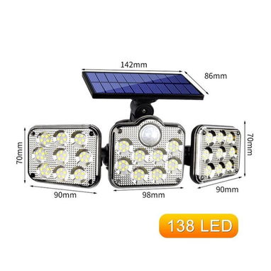Lámpara Solar de Pared Solar con Sensor de Movimiento IP55 - 4/4