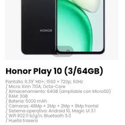 Honor Play 10 (3/64GB). Almacenamiento: 64GB (ampliable con MicroSD) - Img 56983382