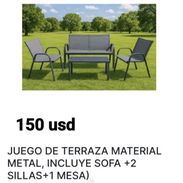 Juego de terraza silla y mesita - Img 55710844