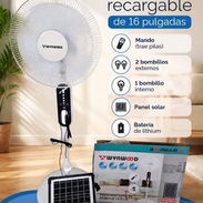 Ventilador Recargable con Panel Solar - Img 56237903