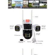 TRE CAMARAS EN UNA SOLA -LS VISION 6mp WIFI 4G con zoom 10x, audio PTZ, cuatro lentes, tres pantallas, seguridad, red . - Img 55128333