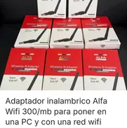 Adaptador inalambrico Alfa Wifi 300/mb para poner en una PC y con una red wifi existente tener Internet en PC - Img 48935877