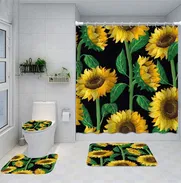 Set de Baño con Cortina y Alfombras. Alta calidad y mensajería instantánea - Img 48896598
