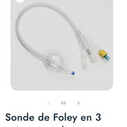 Sonde de Foley en 3 voix avec valve en plastique - Img 55821608