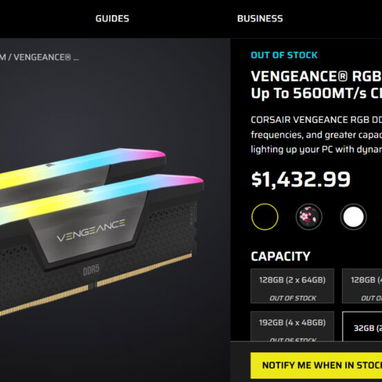 Corsair Vengeance RGB DDR5 96GB (2×48GB) 5600MHz CL40 — Intel XMP - 2/2