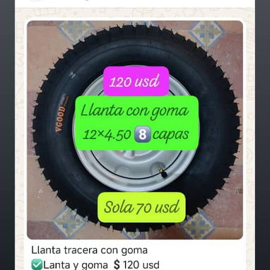 💥Gomas - 18×25064×355,14×90/80,14×90/90,14×2.50,18×2.50,18×2.75,16×2.50,16×3.50,,12×4.00 y 4.50,14×2.50,10×3.50 - 9/10