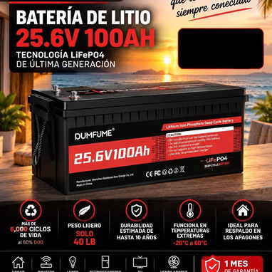 Batría lifepo4 12.8V +      Inversores Onda Pura⚡️   + 100Ah⚡️+ 200Ah⚡️ + 300Ah⚡️ - 7/10