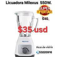 ‼️Licuadora Milexus 1.5L 550W con vaso de cristal ‼️Factura y garantía ‼️ - Img 52542555