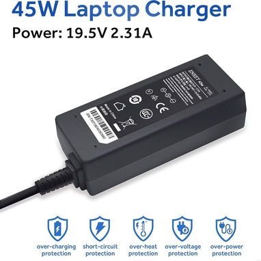 Cargador para laptop Dell Inspiron XPS 45W 19.5V 2.31A compatible con Dell Inspiron 15 5000 5555 5558 5559 3552, 5327432 - Img 123558628