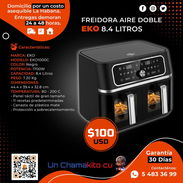 🍗 DOBLE 🍗 FREIDORA DE AIRE EKO DOBLE 1700W. MENSAJERÍA CON FACTURA Y GARANTÍA. TLF 54833699 - Img 54110714