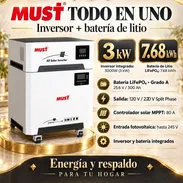 KIT de ENERGÍA TODO en UNO MUST.⚡INVERSOR 3KW +🔋BATERÍA 7KWh.Factura, Garantía y Envío Gratis. - Img 58138117