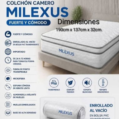 COLCH脫N CAMERO SELLADO AL VAC脥O "MILEXUS" S - Img 122928107