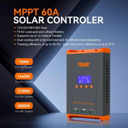 PowMr 60A PRO MPPT Solar Charge Controller, Max 160V PV Input Auto 12V 24V 36V 48V - Img 56723039