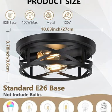🛍️ Lámpara de Techo con socket - 2/2