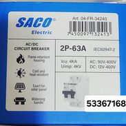 Breaker 2P 63A SACO AC/DC 25 USD - Img 55551967