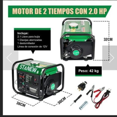 Planta / Generador Portátil Stanew 1000W Monofásico 110A Gasolina - 3/3