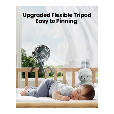 Ventilador de Clip Portátil – Mini, Recargable y de 3 Velocidades – Negro. - Img 119519605