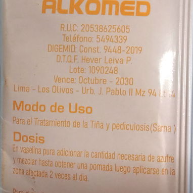 Azufre en polvo 10g (sobre) - 2/3