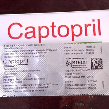 ⚕️- Captopril 25mg, 1 Tira de 10 Tableta -⚕️ - Img 97754551